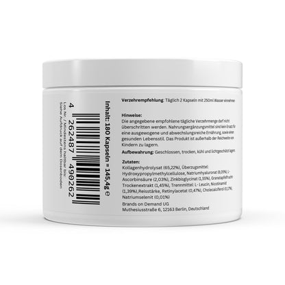 Colágeno hidrolizado PLUS  Alphapure Piel Cabello Uñas – 180 cápsulas